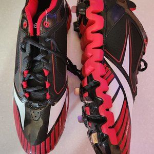 Men's size 11  red and black   REEBOK cleats